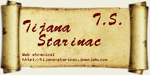 Tijana Starinac vizit kartica